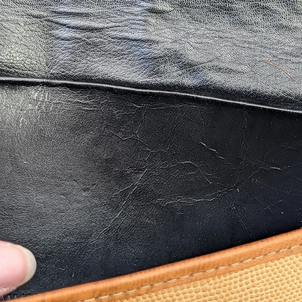 Carlos‎ Falchi Patchwork Leather Clutch Handbag Brown Black Tan Exotic Skin